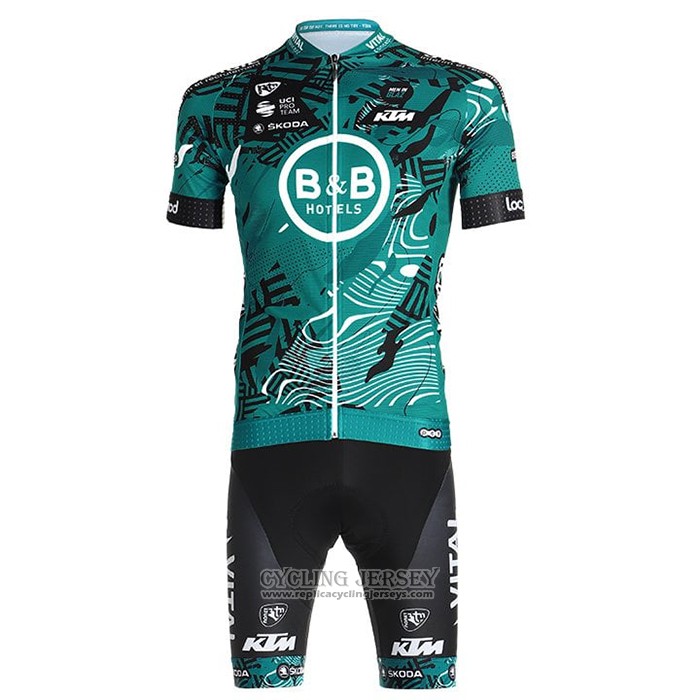 2021 Cycling Jersey Vital Concept-BB Hotels Green Short Sleeve And Bib Short(1)